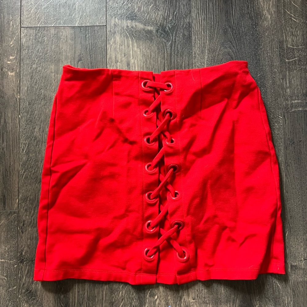 Fashion Nova Red Mini Skirt